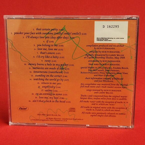 Dean Martin Collectors Series CD 1989 - Picture 2 of 8